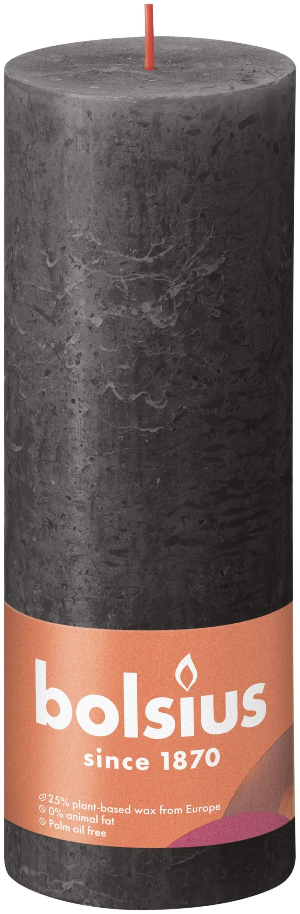 Bolsius Blunt Candle Rustic Stormy Grey - 19 cm / ø 7 cm