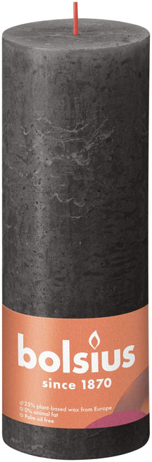 Bolsius Blunt Candle Rustic Stormy Grey - 19 cm / ø 7 cm