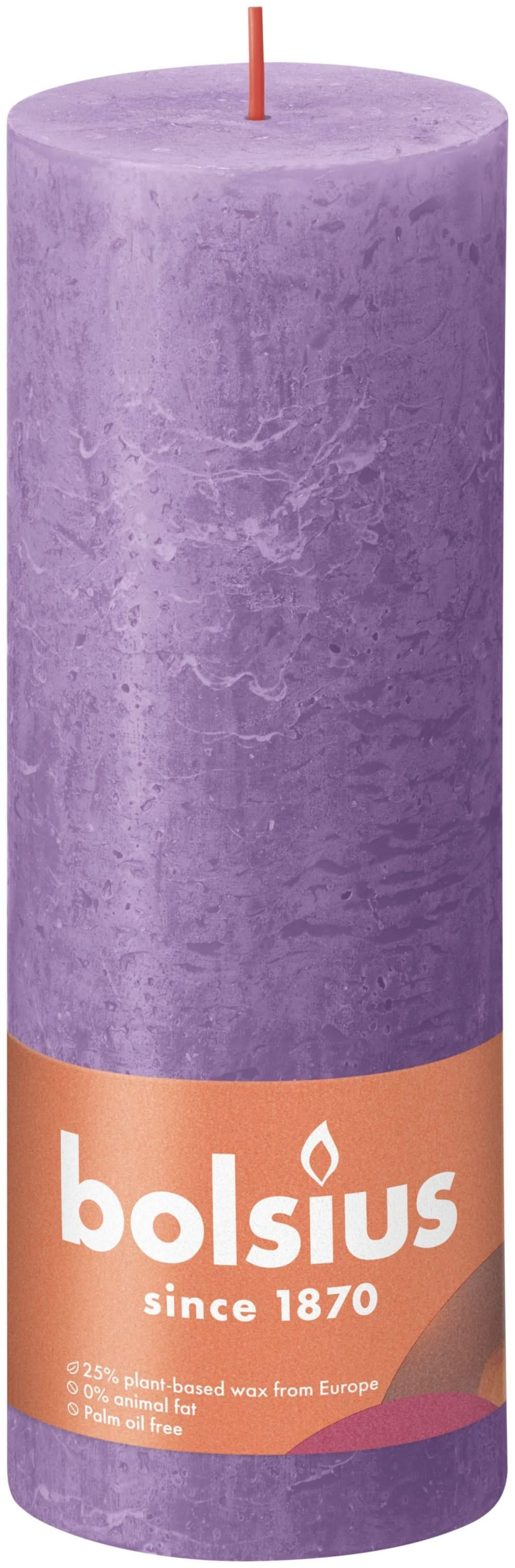 Bolsius Blunt Candle Rustic Vibrant Violet - 19 cm / ø 7 cm