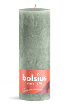 Bolsius Blunt Candle Rustic Jade Green - 19 cm / ø 7 cm