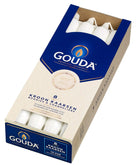 Gouda Dinner Candles / Table Candles Satin White 24 cm - 8 Pieces