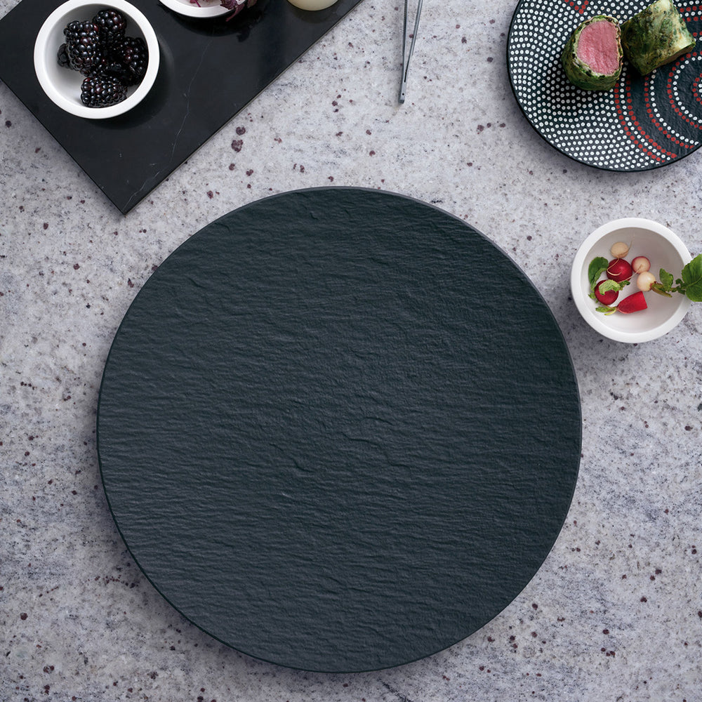 Villeroy & Boch Pizzabord Manufacture Rock - Black - ø 31.5 cm