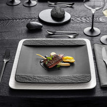 Villeroy & Boch dinner plate Manufacture Rock - Black - 28 x 28 cm