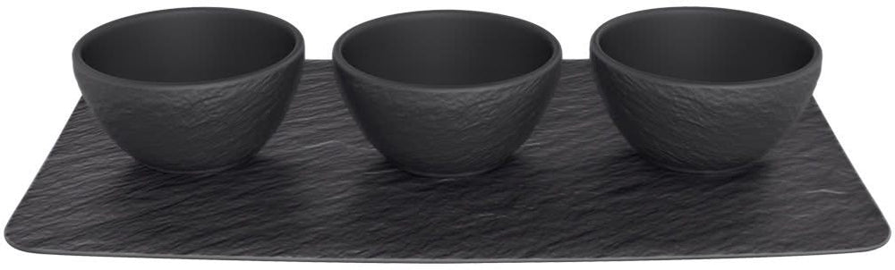 Villeroy & Boch Dipping Bowls Set Manufacture Rock - Black - 4-Piece