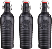 Bormioli Rocco Beug bottle / Weck bottle Officina 1825 - Anthracite - 1.2 liters - 3 pieces