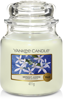 Yankee Candle Scented Candle Medium Midnight Jasmine - 13 cm / ø 11 cm