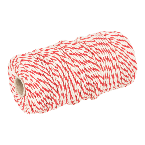 Kitchen Basics Roller Rope White/Red 80 meters