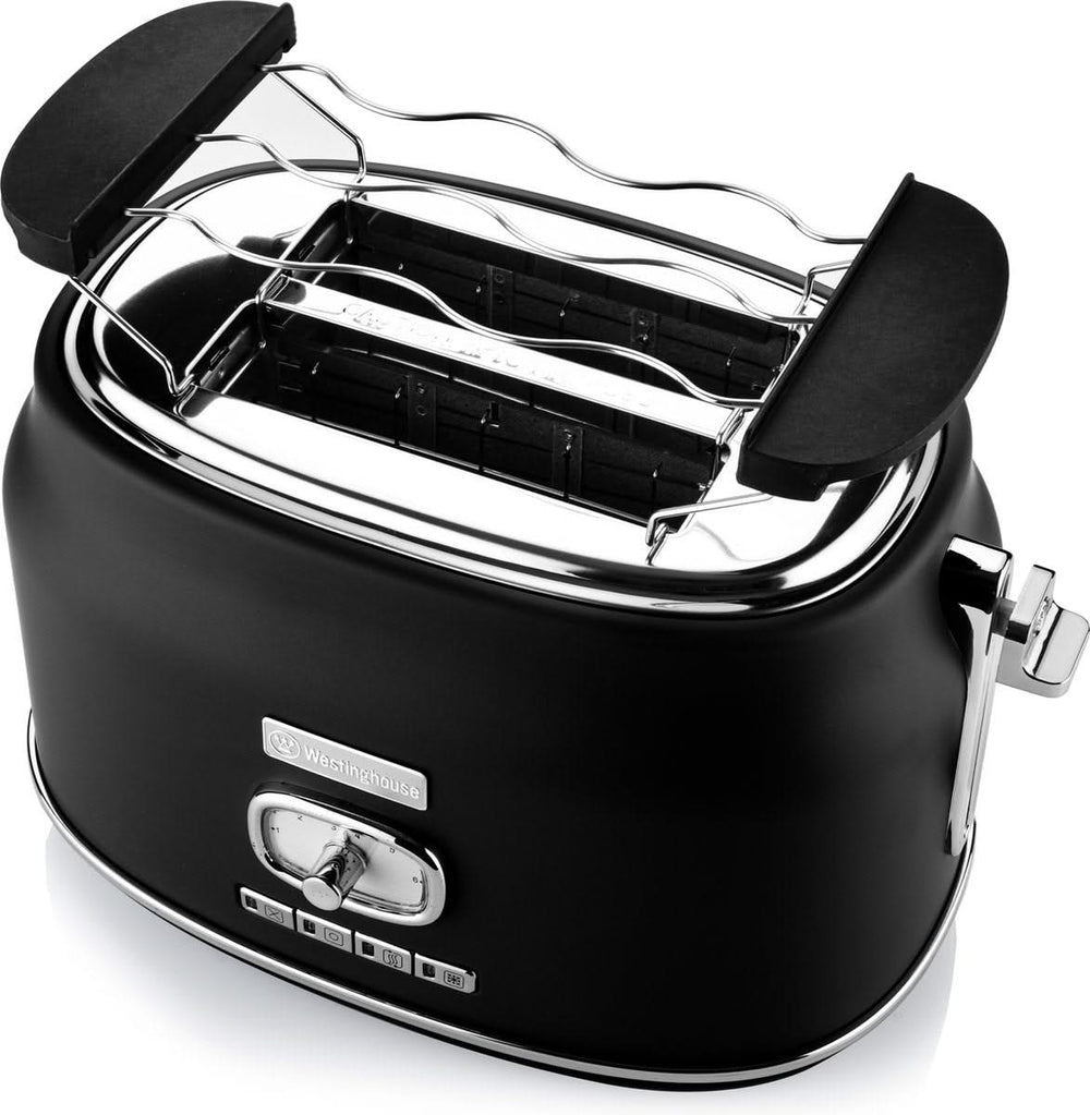 Westinghouse Retro Kettle + Toaster 2 Slots + Blender - Black