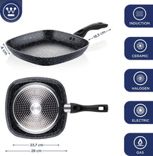 Westinghouse Cookware set Black Marble (Grill pan 28 cm + Wok pan ø 30 cm) - Induction and all other heat sources