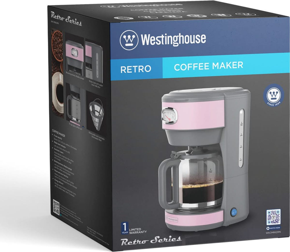 Westinghouse Filter coffee maker Retro Collections - 1000 W - pink - WKCMR621PK