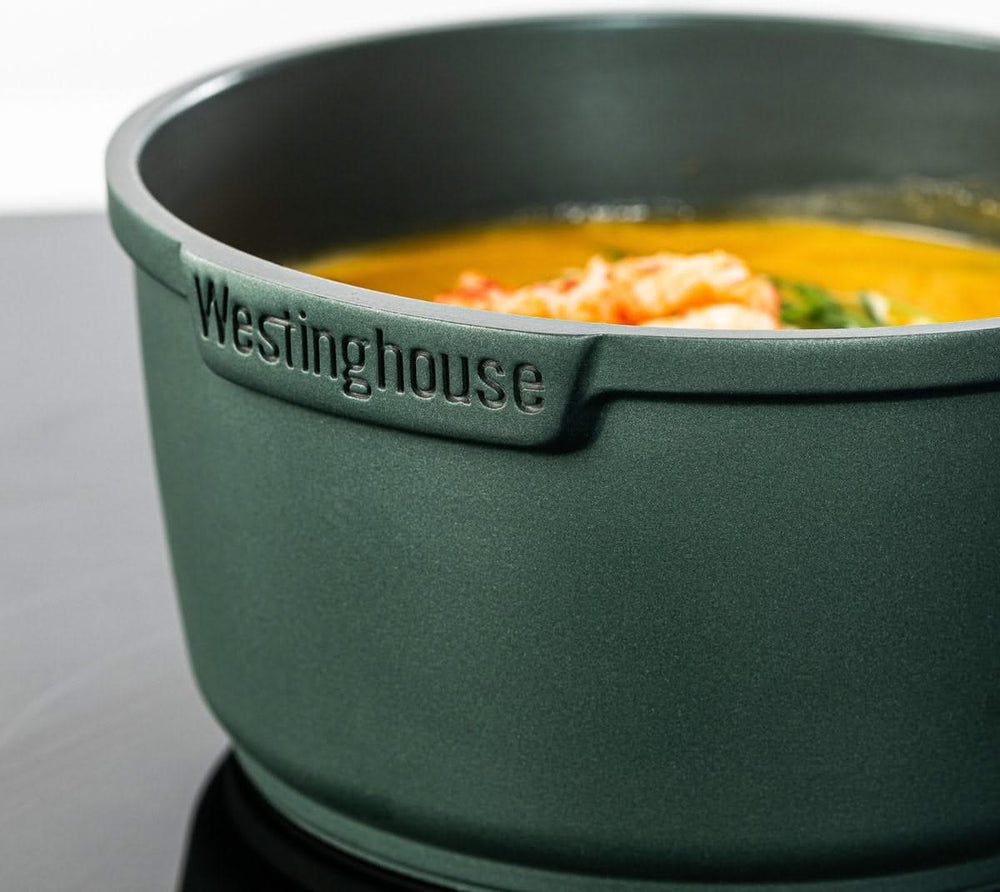 Westinghouse Cookware set Performance (Frying pan ø 24 and 28 cm + sauce pan ø 18 cm) - Green - Induction and all other heat sources