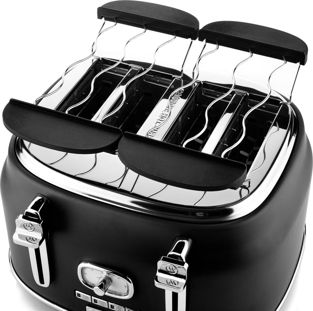 Westinghouse Retro Kettle + Toaster 4 Slots - Black