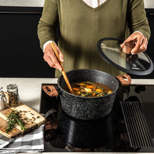 Westinghouse Cookware set Marble Wood (Casserole ø 24 and 28 cm + sauté pan ø 32 cm) - Induction and all other heat sources