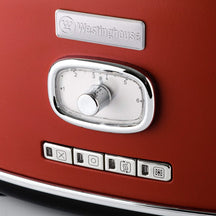 Westinghouse Retro Kettle + Toaster 2 Slots - Red