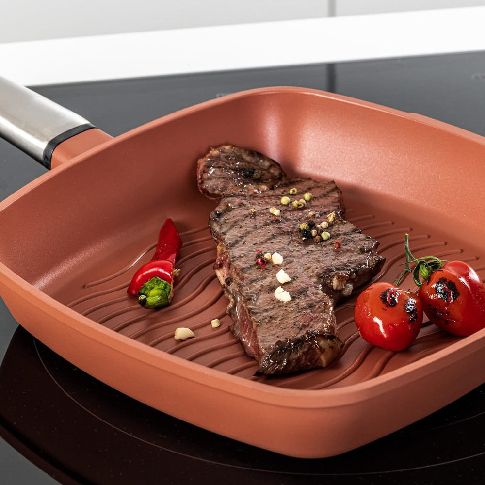 Westinghouse Cookware set Performance (Wok pan + Grill pan) ø 28 cm - Red - Induction and all other heat sources