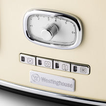 Westinghouse Retro Kettle + Toaster 4 Slots - White