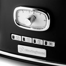 Westinghouse Retro Kettle + Toaster 4 Slots - Black