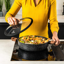 Westinghouse Cookware set Marble Wood (Casserole + sauté pan) ø 28 cm - Induction and all other heat sources