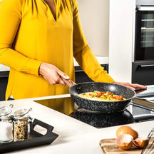 Westinghouse Cookware set Marble Wood (Frying pan ø 28 and 30 cm + sauce pan ø 18 cm) - Induction and all other heat sources