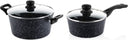 Westinghouse Cookware set Black Marble (Casserole ø 24 cm + sauce pan ø 18 cm) - Induction and all other heat sources