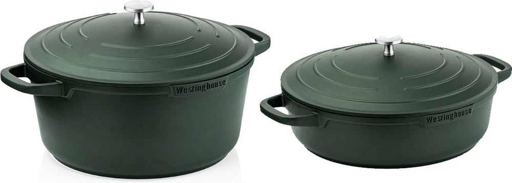 Westinghouse Cookware set Performance (Casserole + sauté pan) ø 28 cm - Green - Induction and all other heat sources