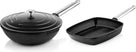 Westinghouse Cookware set Performance (Wok pan + Grill pan) ø 28 cm - Black - Induction and all other heat sources