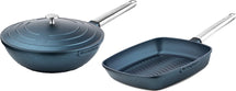 Westinghouse Cookware set Performance (Wok pan + Grill pan) ø 28 cm - Blue - Induction and all other heat sources