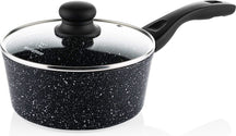 Westinghouse Cookware set Black Marble (Casserole ø 24 cm + sauce pan ø 18 cm) - Induction and all other heat sources