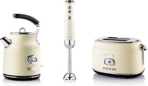 Westinghouse Retro Kettle + Toaster 2 Slots + Hand Blender - White