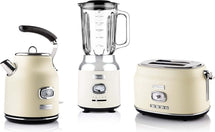 Westinghouse Retro Kettle + Toaster 2 Slots + Blender - White