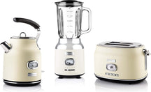 Westinghouse Retro Kettle + Toaster 2 Slots + Blender - White