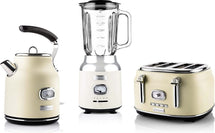 Westinghouse Retro Kettle + Toaster 4 Slots + Blender - White