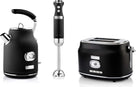 Westinghouse Retro Kettle + Toaster 2 Slots + Hand Blender - Black