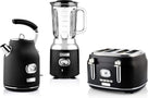 Westinghouse Retro Kettle + Toaster 4 Slots + Blender - Black