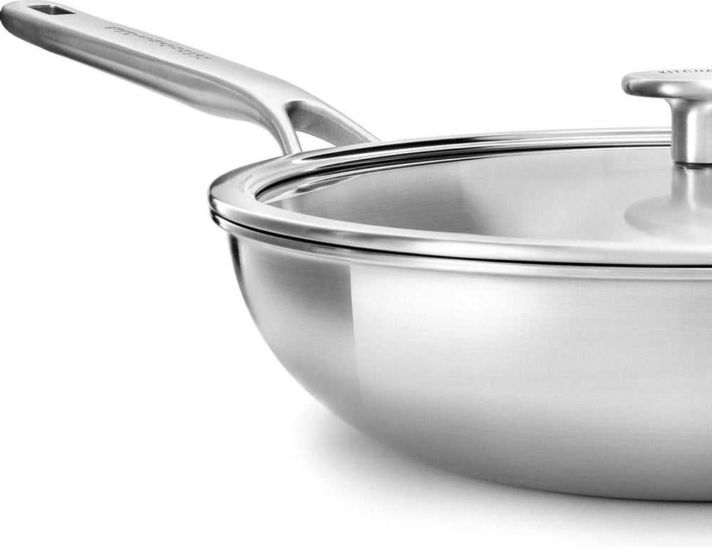 KitchenAid Wok pan - Multi-Ply stainless steel - ø 28 cm / 3.6 liters