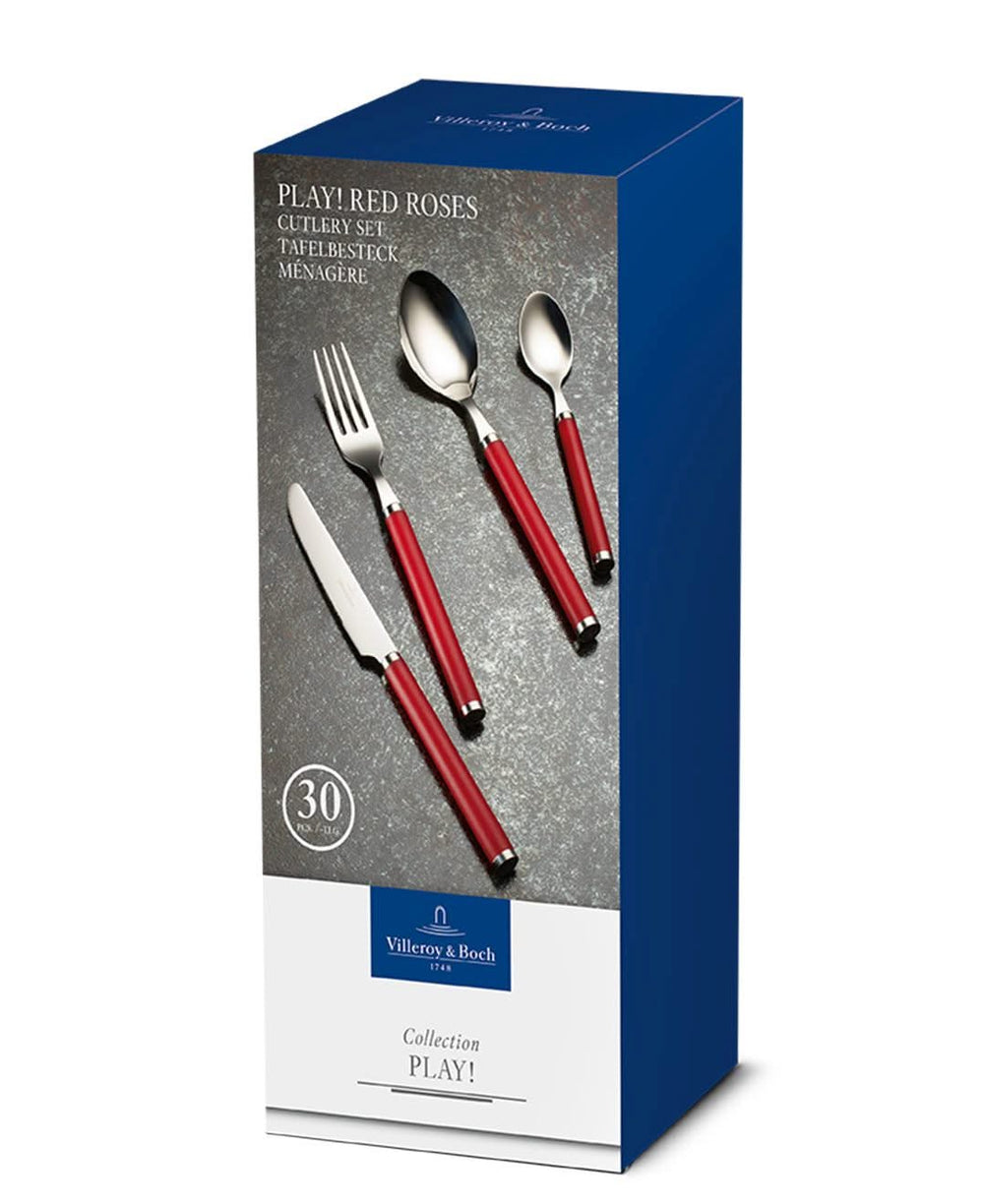 Villeroy & Boch Cutlery set Play! - Red Roses - 30 pieces / 6 persons