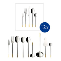 Villeroy & Boch Cutlery set Ella - stainless steel - 70-piece / 12 people - Gold-plated