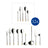 Villeroy & Boch Cutlery set Ella - stainless steel - 70-piece / 12 people - Gold-plated