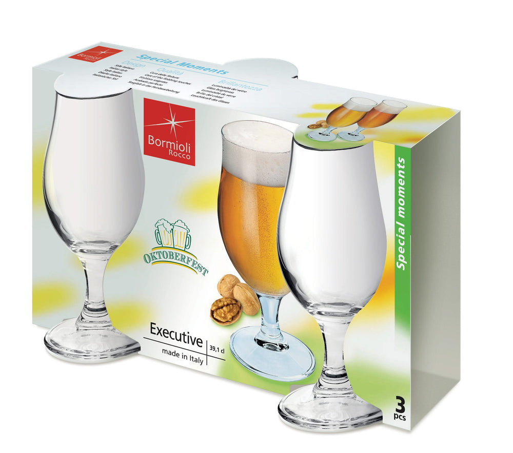 Bormioli Beer glasses Executive - 375 ml - 3 pieces