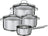 Rosle Cookware Set Elegance - Cooking Pots + Lids & Saucepan - 4 Pieces