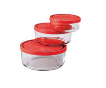 Bormioli Rocco Freshness trays Frigoverre - Glass - Red 3-Piece