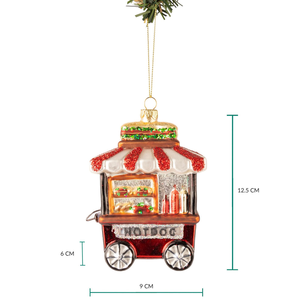 Nordic Light Christmas Ball Hot Dog Stall 13 cm