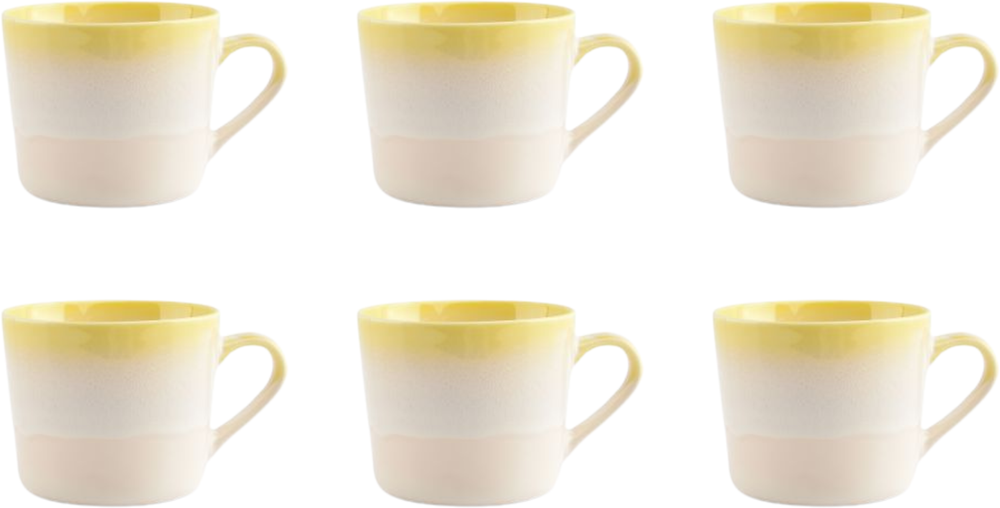 Ona Mugs Vera Yellow - 350 ml - 6 pieces