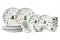 Cookinglife Dinnerware Set - Christmas Dinnerware - Porcelain - Red 18-piece / 6 persons