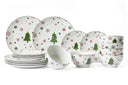 Cookinglife Dinnerware Set - Christmas Dinnerware - Porcelain - Red 18-piece / 6 persons