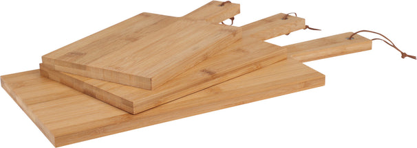 Cookinglife Bamboo Cutting Board Set with Handle 3-Piece