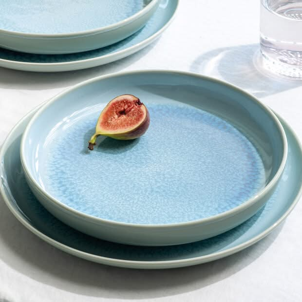 Villeroy & Boch plates set Crafted - Blueberry turquoise - 4-piece / 2 people