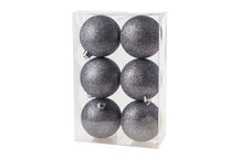 Cosy & Trendy Christmas Balls Glitter Gray 6-Piece