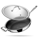 Stahl Cookware Frying Pan Hybrid 28 cm - Includes Glass Lid