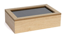 Sakura Tea Tea box - Wood - 6 compartments - with Velvet - 24 x 16 cm